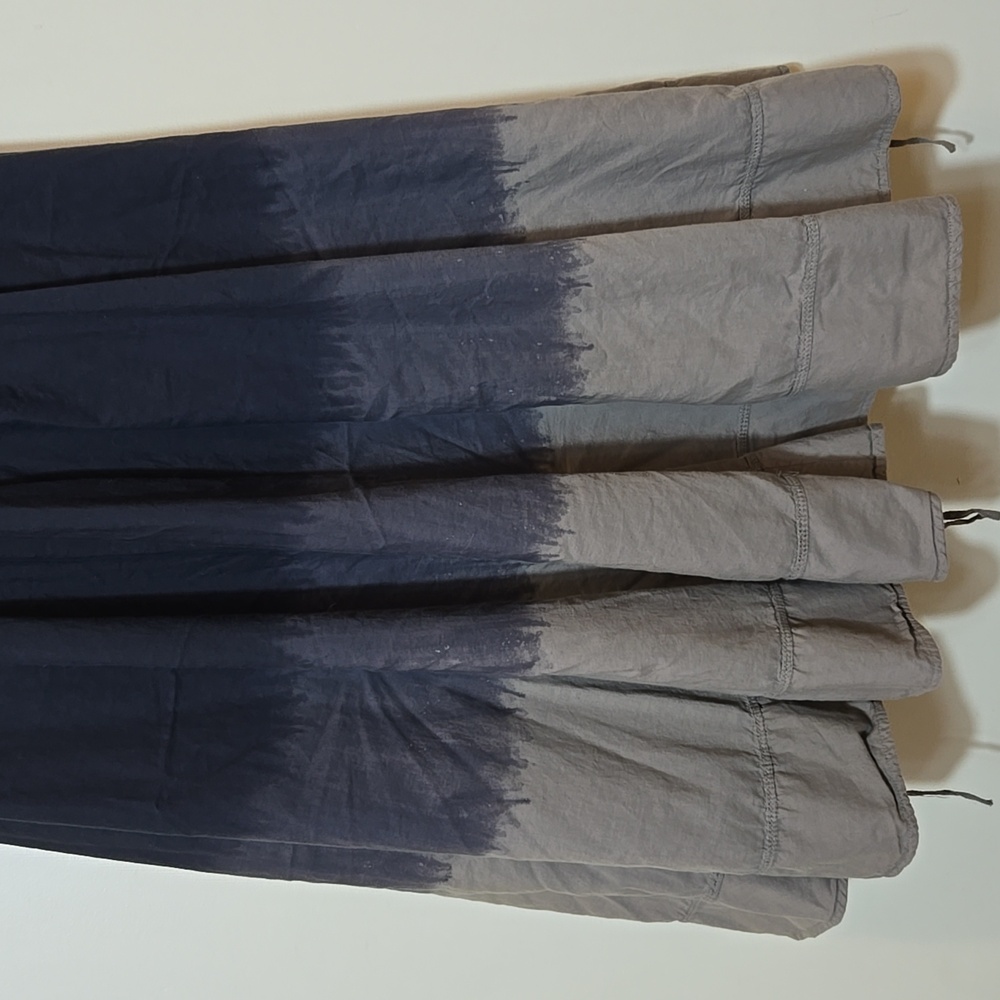 Luna Luz Women's Dress Size Medium Bubble Tie Hem Dip Dye Hippie Festival Cotton - Picture 14 of 15